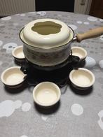 Fonduestel in smeedijzer met 6 draaiende stenen potjes, Ophalen, Zo goed als nieuw, Fondueset