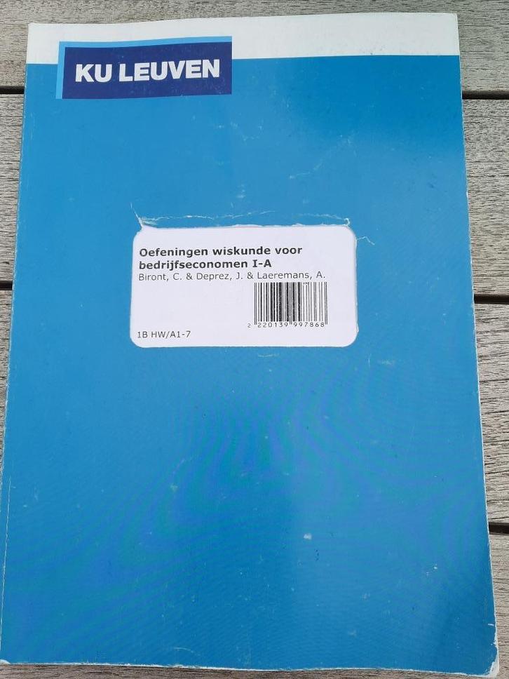 Studieboeken Oefeningen wiskunde voor bedrijfseconomen deel, Boeken, Studieboeken en Cursussen, Gelezen, Hoger Onderwijs, Ophalen