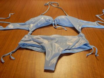 (77) - maillot femme t.38 bleu  brillant - tezenis - beschikbaar voor biedingen