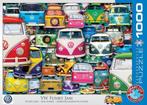 Puzzel VW Funky Jam - 1000 stukjes, Hobby en Vrije tijd, Verzenden, 500 t/m 1500 stukjes, Zo goed als nieuw, Legpuzzel