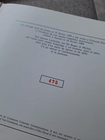 Boek limited edition 1989 Fernand Painblanc papierhandelaar beschikbaar voor biedingen