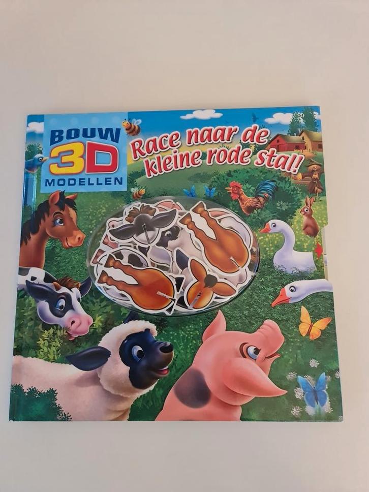 Boek 3D Race Naar De Kleine Rode Stal, Boeken, Kinderboeken | Kleuters, Zo goed als nieuw, Ophalen of Verzenden