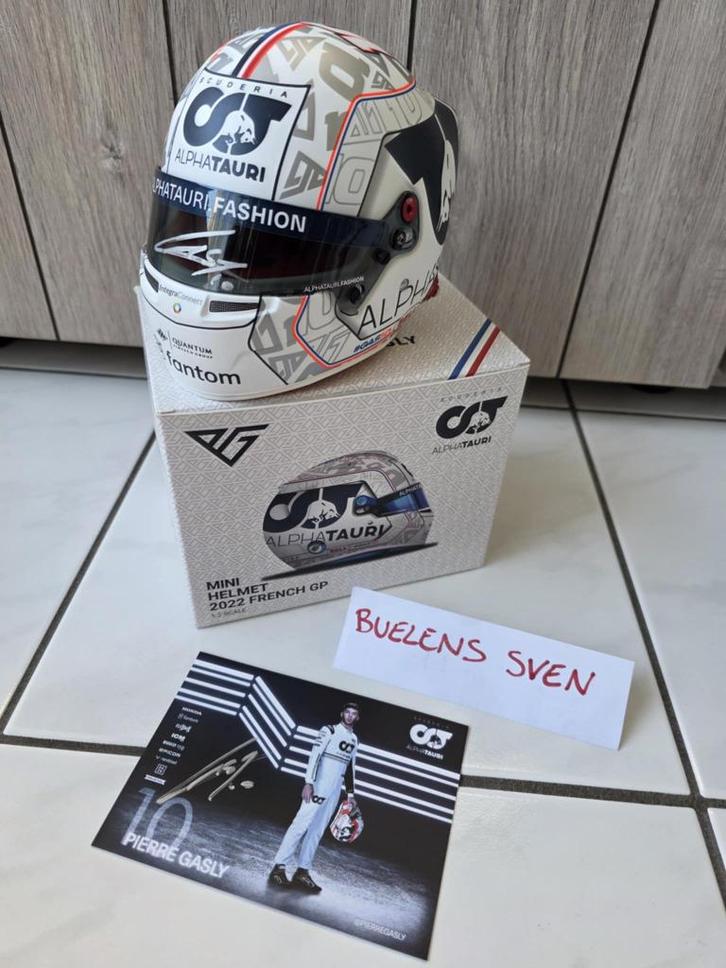 1/2 F1 Pierre Gasly French GP '22 * GESIGNEERD * NIEUW *, Verzamelen, Automerken, Motoren en Formule 1, Nieuw, Formule 1, Ophalen of Verzenden