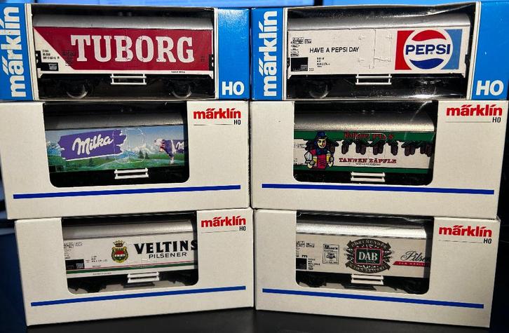 3371. Lot de 6 wagons frigos H0 Märklin., Hobby & Loisirs créatifs, Trains miniatures | HO, Comme neuf, Wagon, Märklin, Enlèvement ou Envoi