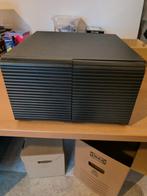 Zwart houten CD rack met kunststof lades, Ophalen, Kunststof, Zo goed als nieuw, 25 tot 75 discs