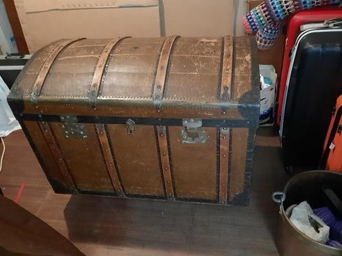 GROTE SCHEEPS KOFFER MET 2 BINNEN PANELEN, Antiek en Kunst, Antiek | Overige Antiek, Ophalen