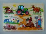 puzzle en bois ferme Eichhorn, Enfants & Bébés, Enlèvement ou Envoi, Utilisé, 6 mois à 2 ans, Moins de 10 pièces