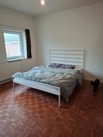 Tweepersoonbed + lattenbodems, Huis en Inrichting, Ophalen, Gebruikt, Wit, Tweepersoons