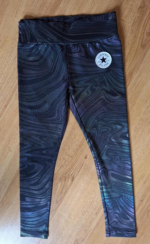 Converse zwarte glitter legging 122-128, Kinderen en Baby's, Kinderkleding | Maat 122, Gebruikt, Meisje, Broek, Ophalen of Verzenden