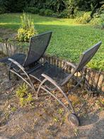 2 ligstoelen tuin, Ophalen, Gebruikt, Metaal
