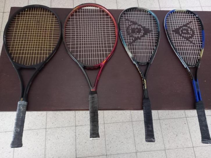 Set van 4 tennisrackets, Sport en Fitness, Tennis, Gebruikt, Ballen, Wilson, Ophalen