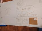 Philippe Geluck, planche du chat sur plaque aluminium, Antiek en Kunst, Ophalen