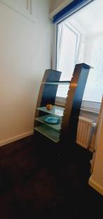 Open kast met glazen legborden, Ophalen, Met plank(en), 100 tot 150 cm, 50 tot 100 cm