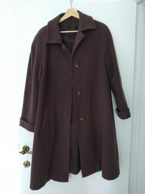 wollen mantel - maat 44, Kleding | Dames, Jassen | Winter, Zo goed als nieuw, Maat 42/44 (L), Bruin, Ophalen of Verzenden