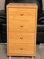 1 NIEUW massief houten dressoir met 4 laden, prijs: 50€, Huis en Inrichting, Kasten | Ladekasten, Minder dan 50 cm, 5 laden of meer