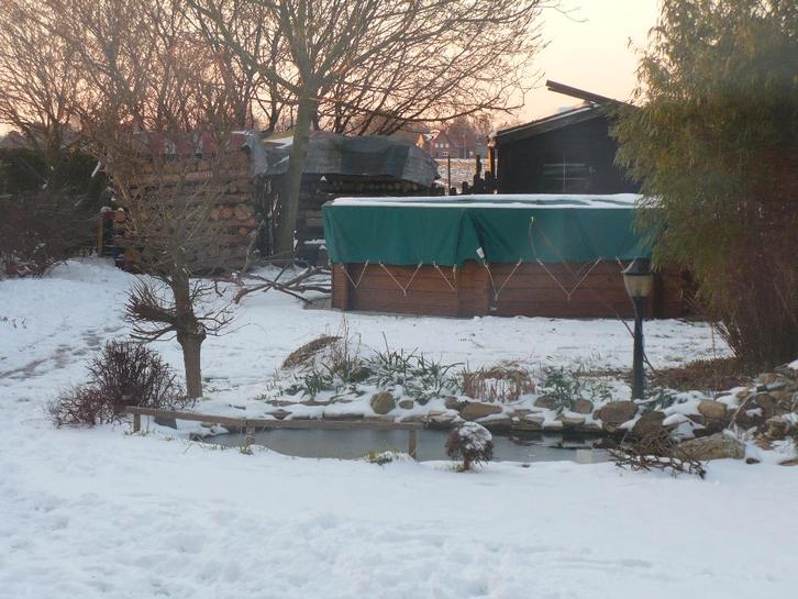 Voile d'hiver octogonale robuste, Jardin & Terrasse, Accessoires de piscine, Utilisé, Couverture de piscine, Enlèvement