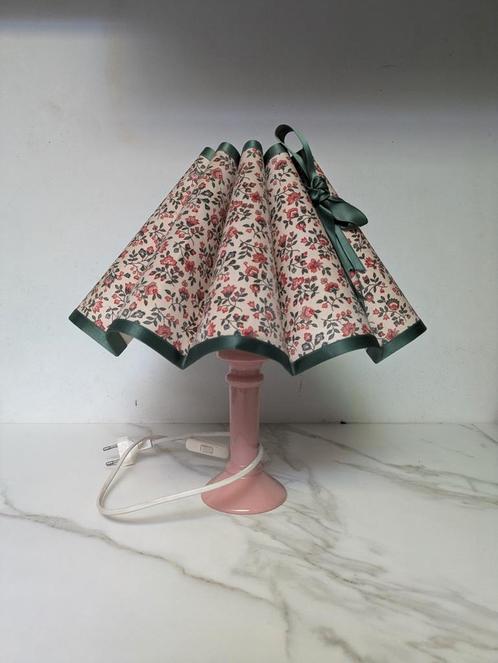 vintage plissé tafellamp, Antiek en Kunst, Antiek | Verlichting, Ophalen
