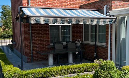 Zonneluifel vrijstaand met led verlichting, Tuin en Terras, Zonneschermen, Gebruikt, Overige typen, Ophalen