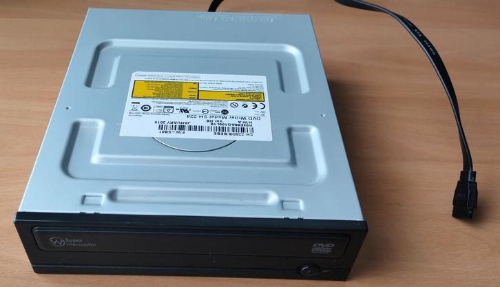 Samsung SH-224BB/BEBE DVD/RW SATA Black., Computers en Software, Optische drives, Zo goed als nieuw, Intern, Windows, Cd, Dvd
