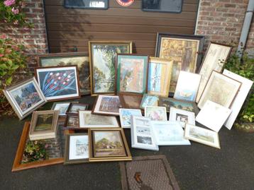30 cadres (lot pour brocante, vide grenier) beschikbaar voor biedingen