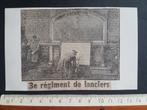 Knipsel op postkaart: Oorlogsmonument 3e régiment Lanciers, Verzamelen, Militaria | Algemeen, Verzenden, Landmacht, Foto of Poster