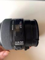 lens sony a   SAL 50 mm MACRO 2,8, TV, Hi-fi & Vidéo, Photo | Lentilles & Objectifs, Comme neuf, Enlèvement ou Envoi, Objectif macro