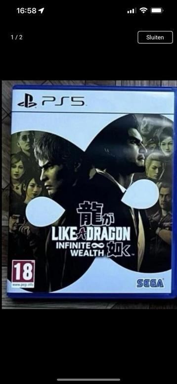 Like A Dragon Infinite Wealth-ps5 Disc- beschikbaar voor biedingen