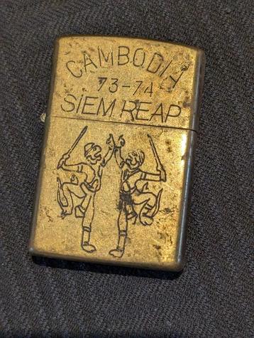 ZIPPO BRADFORD pa US , Cambodia, 1972-73 benzine aansteker beschikbaar voor biedingen
