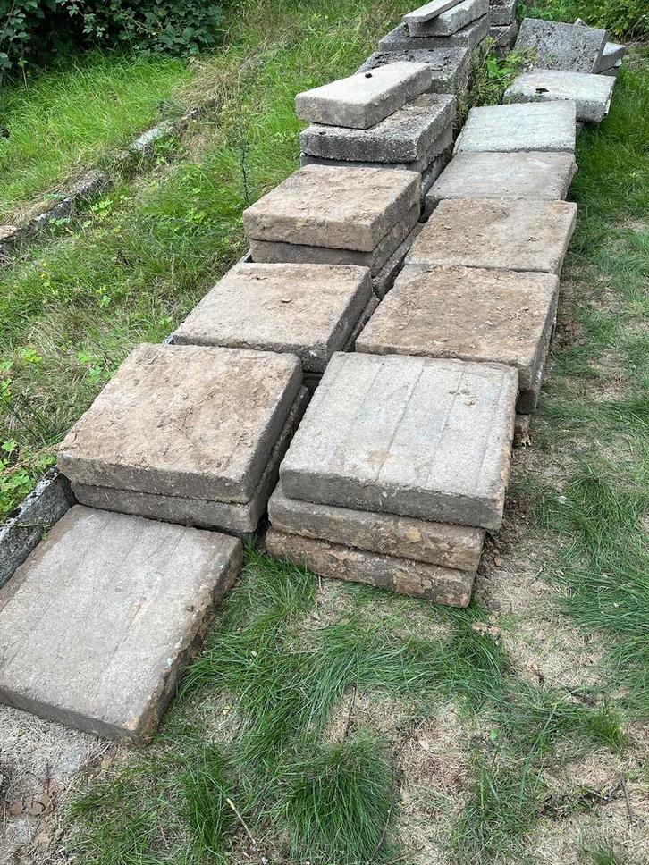 Betonnen tegels 50x50 – stevige tuin- of oprittegels, Tuin en Terras, Tegels en Klinkers, Zo goed als nieuw, Ophalen