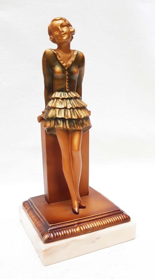Figurine Art Déco - Josef Lorenzl., Antiquités & Art, Art | Sculptures & Bois, Enlèvement ou Envoi