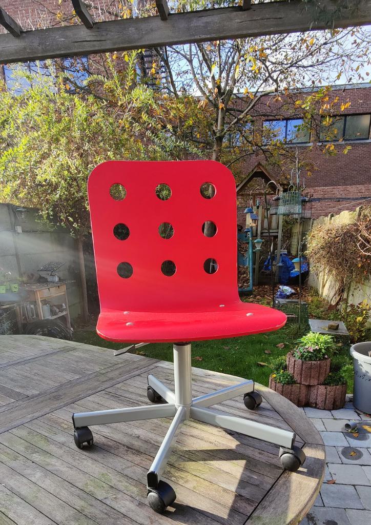 Kinder bureaustoel Ikea Jules., Huis en Inrichting, Bureaustoelen, Gebruikt, Bureaustoel, Rood, Ophalen