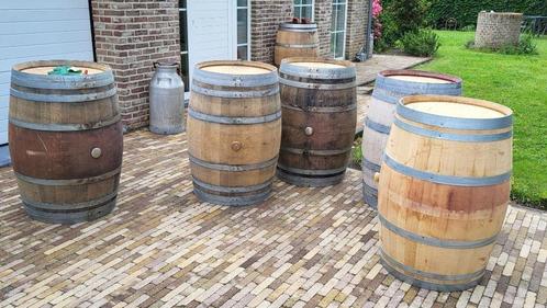 wijnvaten, regentonnen, statafels, tuindecoratie, vijver, Tuin en Terras, Regentonnen, Gebruikt, Hout, 150 liter of meer, Ophalen