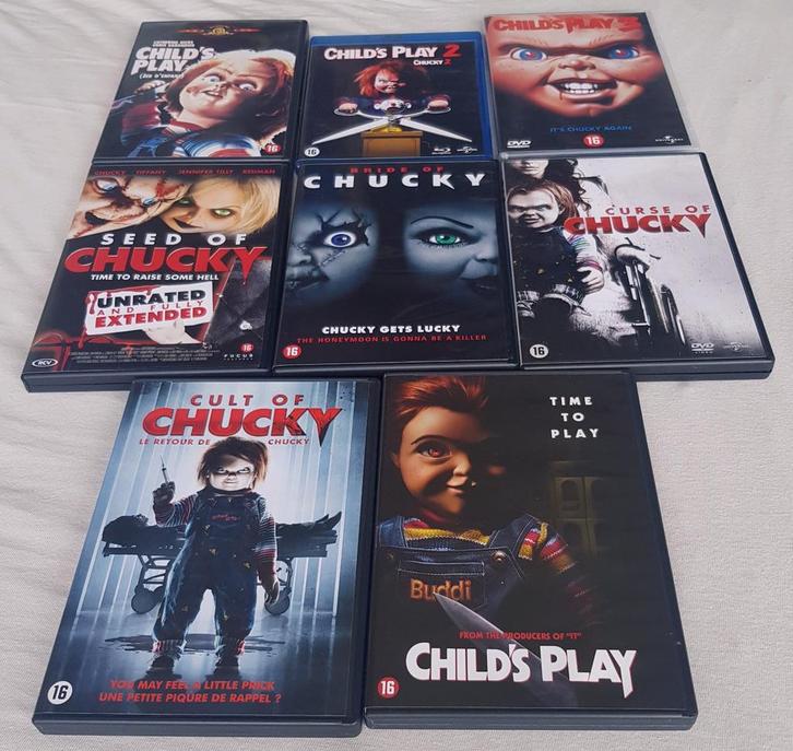 Complete collectie  child's play / chucky, Cd's en Dvd's, Dvd's | Horror, Zo goed als nieuw, Ophalen