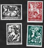 4 Postzegels 1944 Belgische legenden, Frankeerzegel, Ophalen of Verzenden, Postfris, Postfris