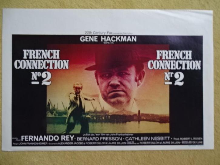 Originele poster voor de film „French Connection 2" - 1975, Verzamelen, Posters, Gebruikt, A1 t/m A3, Overige vormen, Ophalen of Verzenden
