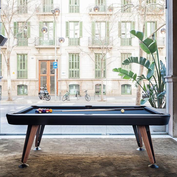 RS Barcelona PRACHTIGE design pooltafel 8ft + rack, Sport en Fitness, Biljarten en Poolen, Zo goed als nieuw, Pooltafel, Ophalen