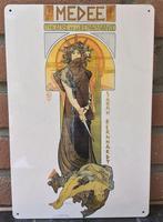 Medea ALPHONSE MUCHA Sarah Bernhardt Metalen Wandbord, Collections, Envoi, Neuf