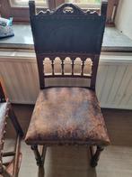 4 chaises en cuir 19ème, Antiquités & Art, Antiquités | Meubles | Chaises & Canapés, Enlèvement ou Envoi