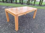 Massief en fineer Eiken eettafel met u poten / houten tafel, Gebruikt, Ophalen of Verzenden, 75 cm of meer, 60 cm of meer