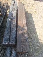 4 eiken balken van 148cm, Doe-het-zelf en Bouw, Ophalen, Gebruikt, Eiken, 50 mm of meer