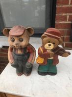 2 oude houten beren, Ophalen of Verzenden, Gebruikt