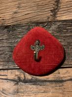 Vintage kapstok rood fluweel - Koperen Hanger engel, Huis en Inrichting, Ophalen of Verzenden, Zo goed als nieuw