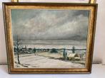 Schilderij olieverf op unalite , gesigneerd en gedateerd, Ophalen of Verzenden