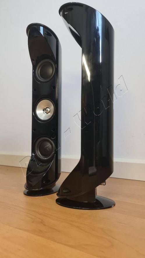 Kef -HTS5001-2 3weg (hoogglans zwart), Audio, Tv en Foto, Luidsprekerboxen, Zo goed als nieuw, Front, Rear of Stereo speakers