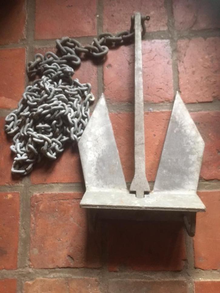 Anker FOB 5 m ketting 35 m koord 12 Kilo made in France, Watersport en Boten, Bootonderdelen, Zo goed als nieuw, Ankeren en Afmeren