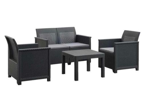 Loungeset - Amper gebruikt, Tuin en Terras, Tuinsets en Loungesets, Zo goed als nieuw, Loungeset, Bank, Eettafel, Stoel, Ophalen