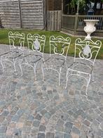 4 smeedijzeren tuinstoelen( met werk aan,zeer kleine prijs), Tuin en Terras, Ophalen, Gebruikt
