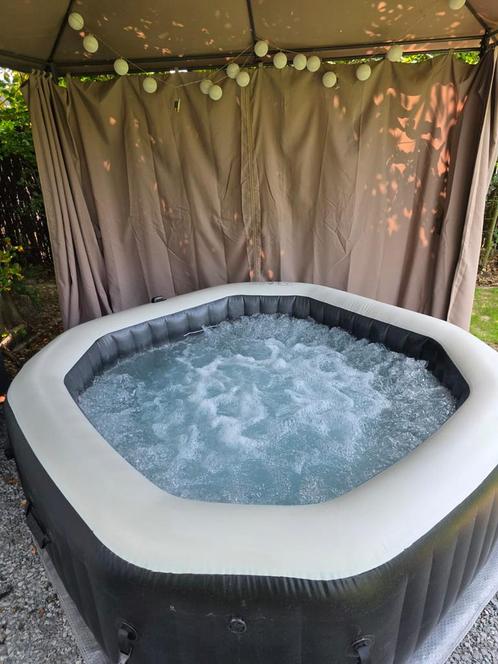 Intex Purespa Deluxe Bubble and Jets 4p, Tuin en Terras, Bubbelbaden en Hottubs, Gebruikt, Afdekzeil, Ophalen