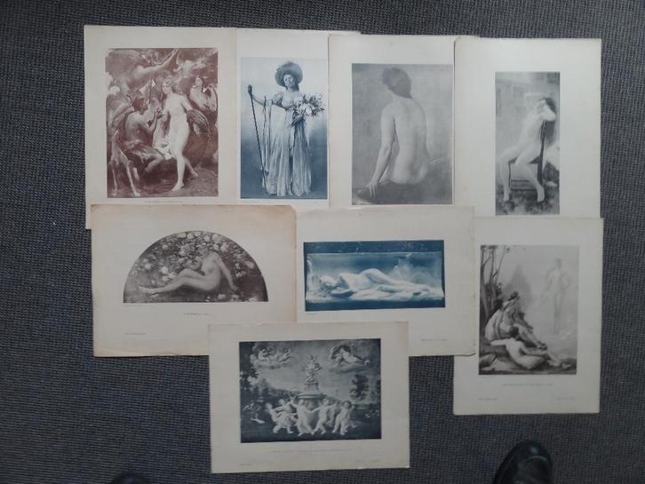 8 gravures Hélio représentant des « nus soignés », Antiquités & Art, Art | Eaux-fortes & Gravures, Envoi
