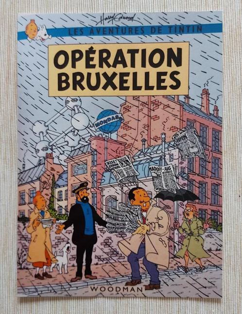 Postcard - Les Aventures de Tintin - Operation Bruxelles, Collections, Cartes postales | Thème, Non affranchie, Autres thèmes